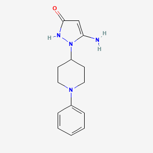 5-Amino-1-(1-phenyl-piperidin-4-yl)-1H-pyrazol-3-ol