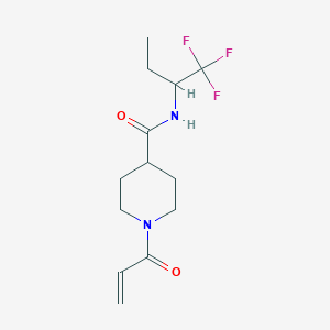1-Prop-2-enoyl-N-(1,1,1-trifluorobutan-2-yl)piperidine-4-carboxamide