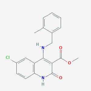 Methyl 6-chloro-4-((2-methylbenzyl)amino)-2-oxo-1,2-dihydroquinoline-3-carboxylate