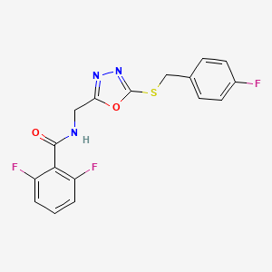 2,6-difluoro-N-((5-((4-fluorobenzyl)thio)-1,3,4-oxadiazol-2-yl)methyl)benzamide