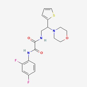 N1-(2,4-difluorophenyl)-N2-(2-morpholino-2-(thiophen-2-yl)ethyl)oxalamide