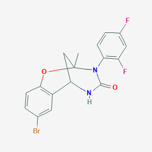8-bromo-3-(2,4-difluorophenyl)-2-methyl-5,6-dihydro-2H-2,6-methanobenzo[g][1,3,5]oxadiazocin-4(3H)-one