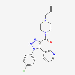 [1-(4-chlorophenyl)-5-(pyridin-3-yl)-1H-1,2,3-triazol-4-yl][4-(prop-2-en-1-yl)piperazin-1-yl]methanone