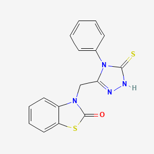 3-[(5-Thioxo-4-phenyl-1H-1,2,4-triazole-3-yl)methyl]benzothiazole-2(3H)-one