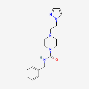4-(2-(1H-pyrazol-1-yl)ethyl)-N-benzylpiperazine-1-carboxamide