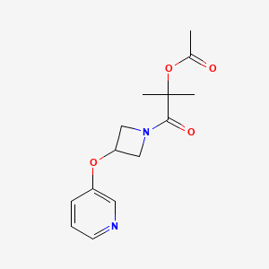 2-Methyl-1-oxo-1-(3-(pyridin-3-yloxy)azetidin-1-yl)propan-2-yl acetate