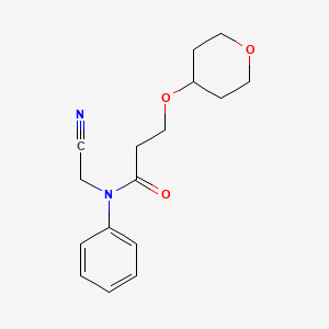 molecular formula C16H20N2O3 B2378702 N-(cyanomethyl)-3-(oxan-4-yloxy)-N-phenylpropanamide CAS No. 1424514-65-7