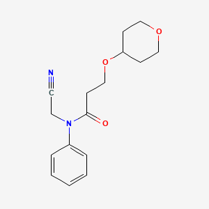 N-(cyanomethyl)-3-(oxan-4-yloxy)-N-phenylpropanamide