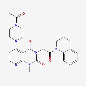 5-(4-acetylpiperazin-1-yl)-3-(2-(3,4-dihydroquinolin-1(2H)-yl)-2-oxoethyl)-1-methylpyrido[2,3-d]pyrimidine-2,4(1H,3H)-dione