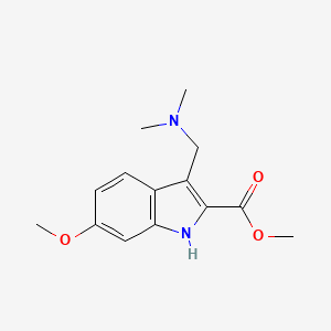 molecular formula C14H18N2O3 B2378712 methyl 3-((dimethylamino)methyl)-6-methoxy-1H-indole-2-carboxylate CAS No. 865283-01-8