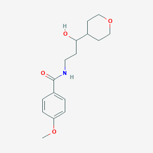 molecular formula C16H23NO4 B2378715 N-[3-hydroxy-3-(oxan-4-yl)propyl]-4-methoxybenzamide CAS No. 2034585-56-1