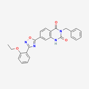 molecular formula C25H20N4O4 B2378717 3-benzyl-7-[3-(2-ethoxyphenyl)-1,2,4-oxadiazol-5-yl]quinazoline-2,4(1H,3H)-dione CAS No. 1326877-32-0