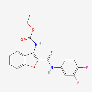 Ethyl (2-((3,4-difluorophenyl)carbamoyl)benzofuran-3-yl)carbamate