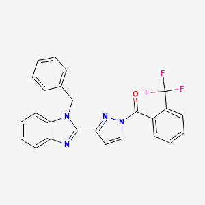 [3-(1-benzyl-1H-1,3-benzimidazol-2-yl)-1H-pyrazol-1-yl][2-(trifluoromethyl)phenyl]methanone