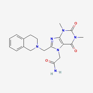 2-[8-(3,4-dihydro-1H-isoquinolin-2-ylmethyl)-1,3-dimethyl-2,6-dioxopurin-7-yl]acetamide