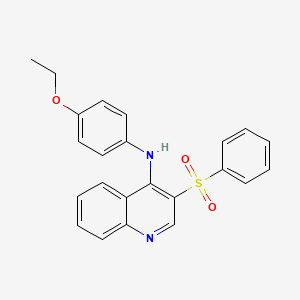molecular formula C23H20N2O3S B2378733 3-(benzenesulfonyl)-N-(4-ethoxyphenyl)quinolin-4-amine CAS No. 895647-43-5