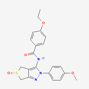 molecular formula C21H21N3O4S B2378734 4-ethoxy-N-(2-(4-methoxyphenyl)-5-oxido-4,6-dihydro-2H-thieno[3,4-c]pyrazol-3-yl)benzamide CAS No. 1007194-68-4