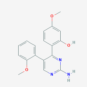 2-(2-Amino-5-(2-methoxyphenyl)pyrimidin-4-yl)-5-methoxyphenol