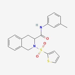 molecular formula C21H20N2O3S2 B2378760 N-(3-methylphenyl)-2-(thiophene-2-sulfonyl)-1,2,3,4-tetrahydroisoquinoline-3-carboxamide CAS No. 1093200-12-4