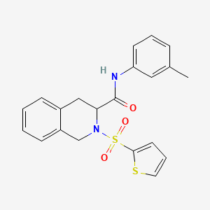 N-(3-methylphenyl)-2-thiophen-2-ylsulfonyl-3,4-dihydro-1H-isoquinoline-3-carboxamide