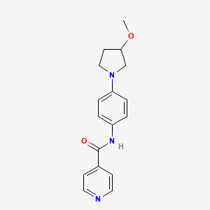 molecular formula C17H19N3O2 B2378770 N-(4-(3-methoxypyrrolidin-1-yl)phenyl)isonicotinamide CAS No. 1797277-65-6