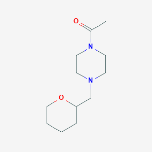 molecular formula C12H22N2O2 B2378774 1-(4-((四氢-2H-吡喃-2-基)甲基)哌嗪-1-基)乙-1-酮 CAS No. 1794968-84-5