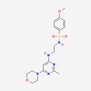4-methoxy-N-(2-((2-methyl-6-morpholinopyrimidin-4-yl)amino)ethyl)benzenesulfonamide