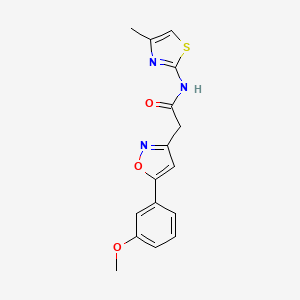 2-(5-(3-methoxyphenyl)isoxazol-3-yl)-N-(4-methylthiazol-2-yl)acetamide
