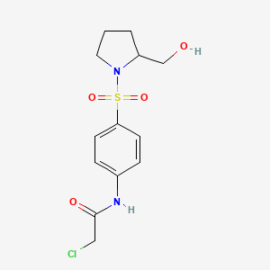 2-Chloro-N-[4-[2-(hydroxymethyl)pyrrolidin-1-yl]sulfonylphenyl]acetamide