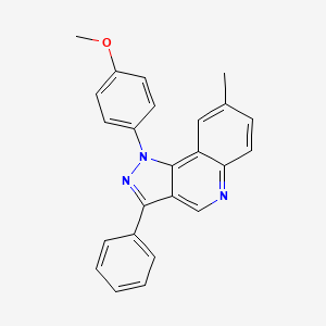 molecular formula C24H19N3O B2378802 1-(4-甲氧基苯基)-8-甲基-3-苯基-1H-吡唑并[4,3-c]喹啉 CAS No. 932333-70-5