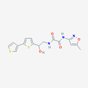 molecular formula C16H15N3O4S2 B2378804 N1-(2-([2,3'-联噻吩]-5-基)-2-羟乙基)-N2-(5-甲基异恶唑-3-基)草酰胺 CAS No. 2319897-12-4