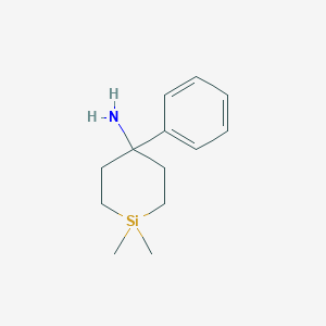 molecular formula C13H21NSi B2378805 1,1-Dimethyl-4-phenylsilinan-4-amine CAS No. 2402830-14-0