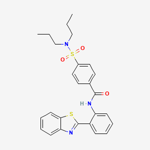 molecular formula C26H27N3O3S2 B2378824 N-[2-(1,3-benzothiazol-2-yl)phenyl]-4-(dipropylsulfamoyl)benzamide CAS No. 477569-56-5