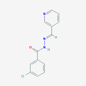 molecular formula C13H10ClN3O B2378827 3-chloro-N'-[(1E)-pyridin-3-ylmethylene]benzohydrazide CAS No. 301194-08-1