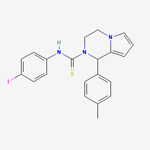 molecular formula C21H20IN3S B2378836 N-(4-iodophenyl)-1-(p-tolyl)-3,4-dihydropyrrolo[1,2-a]pyrazine-2(1H)-carbothioamide CAS No. 393830-38-1