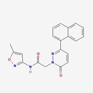molecular formula C20H16N4O3 B2378864 N-(5-methyl-1,2-oxazol-3-yl)-2-[3-(naphthalen-1-yl)-6-oxo-1,6-dihydropyridazin-1-yl]acetamide CAS No. 899946-93-1