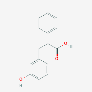 molecular formula C15H14O3 B2378877 3-(3-Hydroxyphenyl)-2-phenylpropanoic acid CAS No. 856810-01-0