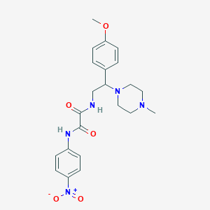 molecular formula C22H27N5O5 B2378879 N1-(2-(4-methoxyphenyl)-2-(4-methylpiperazin-1-yl)ethyl)-N2-(4-nitrophenyl)oxalamide CAS No. 903344-52-5