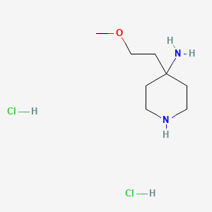 molecular formula C8H20Cl2N2O B2378880 4-(2-Methoxyethyl)piperidin-4-amine dihydrochloride CAS No. 1707602-31-0