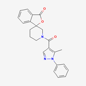 molecular formula C23H21N3O3 B2378882 1'-(5-methyl-1-phenyl-1H-pyrazole-4-carbonyl)-3H-spiro[isobenzofuran-1,3'-piperidin]-3-one CAS No. 1797873-74-5