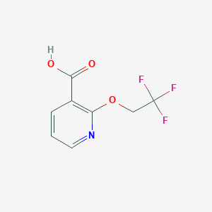 molecular formula C8H6F3NO3 B2378884 2-(2,2,2-Trifluoroethoxy)nicotinic acid CAS No. 183368-79-8
