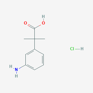 molecular formula C10H14ClNO2 B2378887 2-(3-Aminophenyl)-2-methylpropionic acid hydrochloride CAS No. 103096-01-1