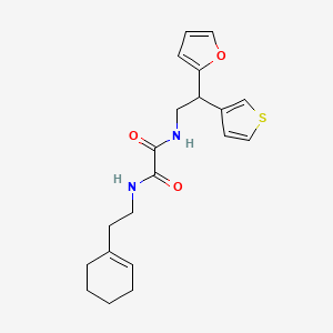 B2378897 N'-[2-(cyclohex-1-en-1-yl)ethyl]-N-[2-(furan-2-yl)-2-(thiophen-3-yl)ethyl]ethanediamide CAS No. 2097935-80-1