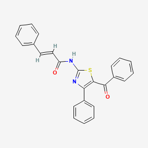 molecular formula C25H18N2O2S B2378898 N-(5-苯甲酰-4-苯基噻唑-2-基)肉桂酰胺 CAS No. 326017-73-6