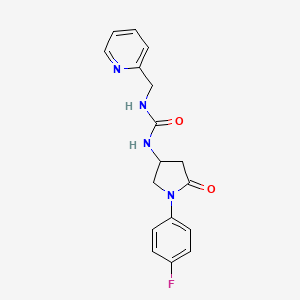 1-(1-(4-Fluorophenyl)-5-oxopyrrolidin-3-yl)-3-(pyridin-2-ylmethyl)urea