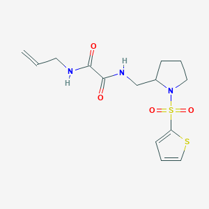 molecular formula C14H19N3O4S2 B2378936 N1-allyl-N2-((1-(thiophen-2-ylsulfonyl)pyrrolidin-2-yl)methyl)oxalamide CAS No. 896294-40-9