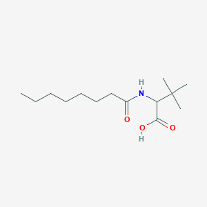 molecular formula C14H27NO3 B2378948 3,3-dimethyl-2-octanamidobutanoic acid CAS No. 1218379-29-3