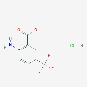 molecular formula C9H9ClF3NO2 B2378952 methyl2-amino-5-(trifluoromethyl)benzoatehydrochloride CAS No. 2287272-38-0