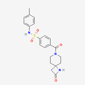 B2379015 N-(4-methylphenyl)-4-{2-oxo-1,7-diazaspiro[3.5]nonane-7-carbonyl}benzene-1-sulfonamide CAS No. 1252403-89-6