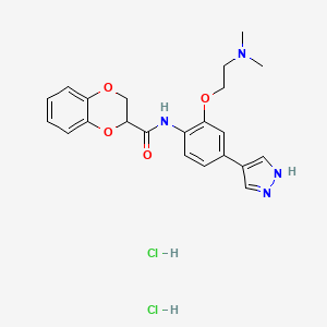 molecular formula C22H26Cl2N4O4 B2379020 SR-3677 dihydrochloride 